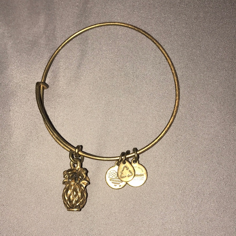 Alex and Ani Gold Pineapple bangle